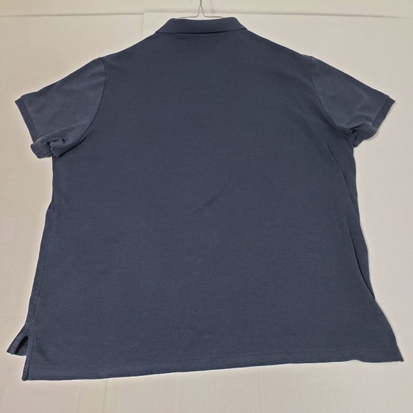 US Polo Assn short sleeve two button shirt Mens 2xl luxury feel blue shirt - Picture 4 of 5